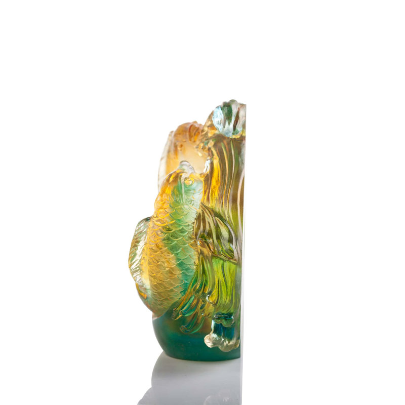 Crystal Koi Fish Sculpture, "Incomparable"