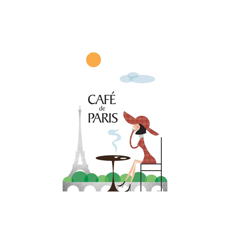 Café De Paris by TomasDesign - Gallery-Wrapped Canvas Giclée on Canvas, 20.32 cm H x 30.48 cm W, Canvas