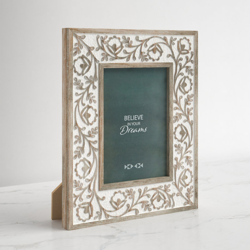 Lille Beige Wood Embossed Picture Frame
