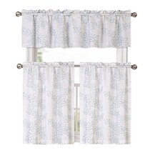 Fruitful Embroidered Kitchen Ascot Valances and Tier Curtains