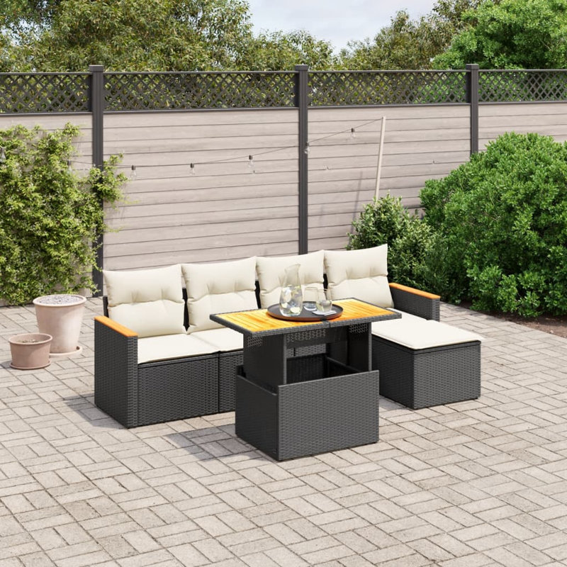 Grand canapé modulaire en rotin PE Vidaxl