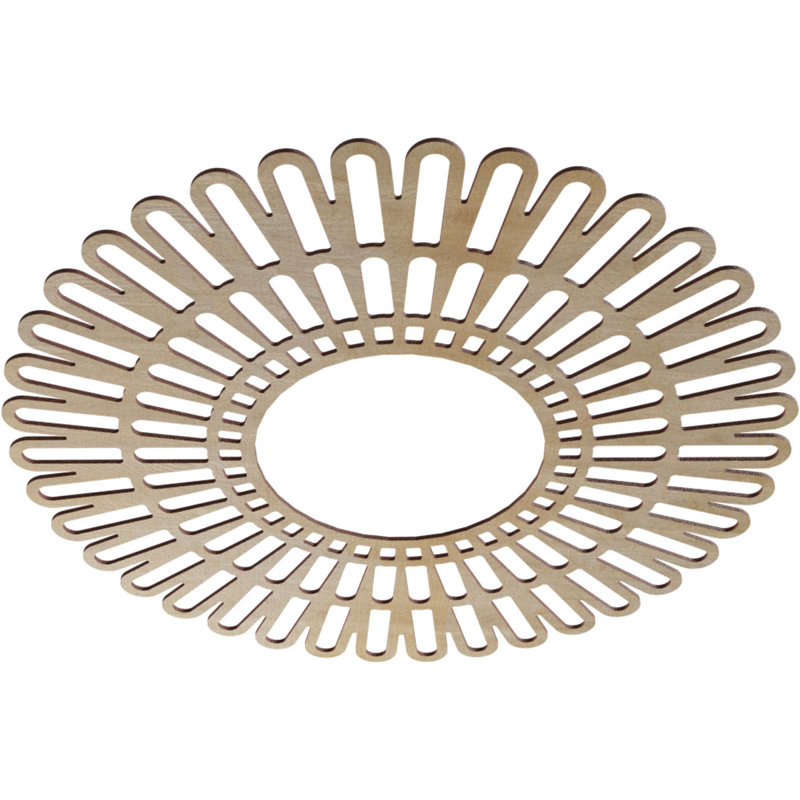 Médaillon de plafond en bois Cornellius, Hickory, H 38 po x l 38 po x P 0,25 po