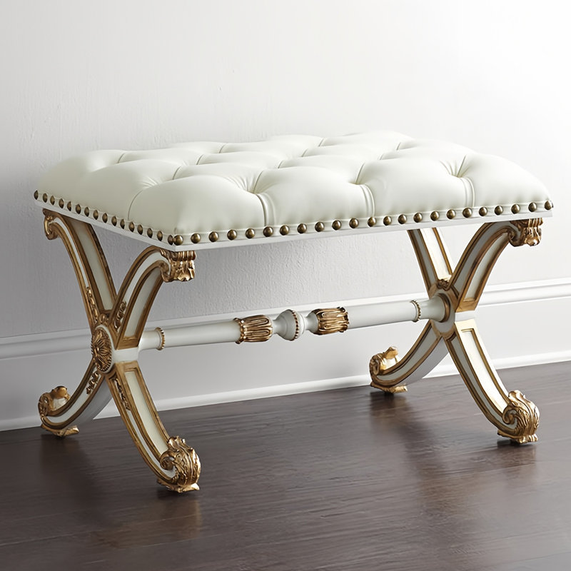 Banc rembourré en microfibre de cuir