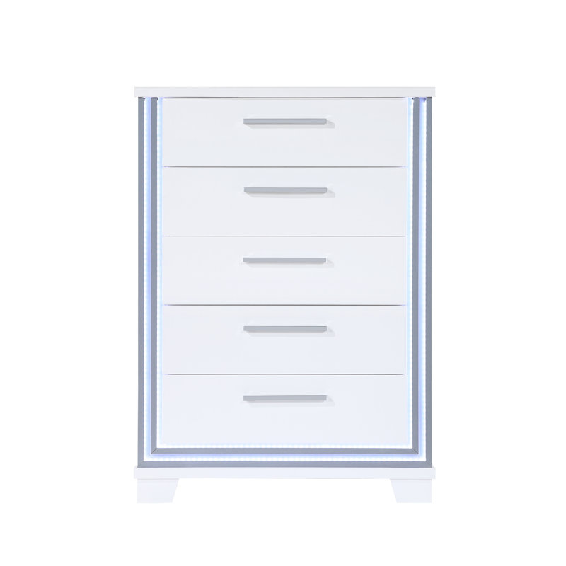 Commode 5 tiroirs avec lumières