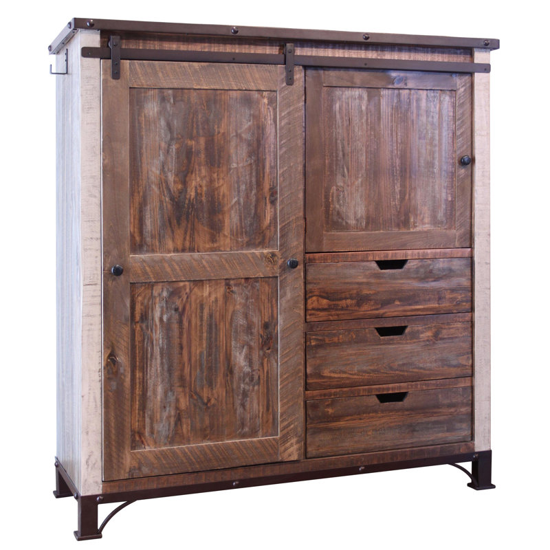 Kevyn Antique Multicolor 3 Drawer, 1 Sliding Door, 1 Door Gentleman’S Chest
