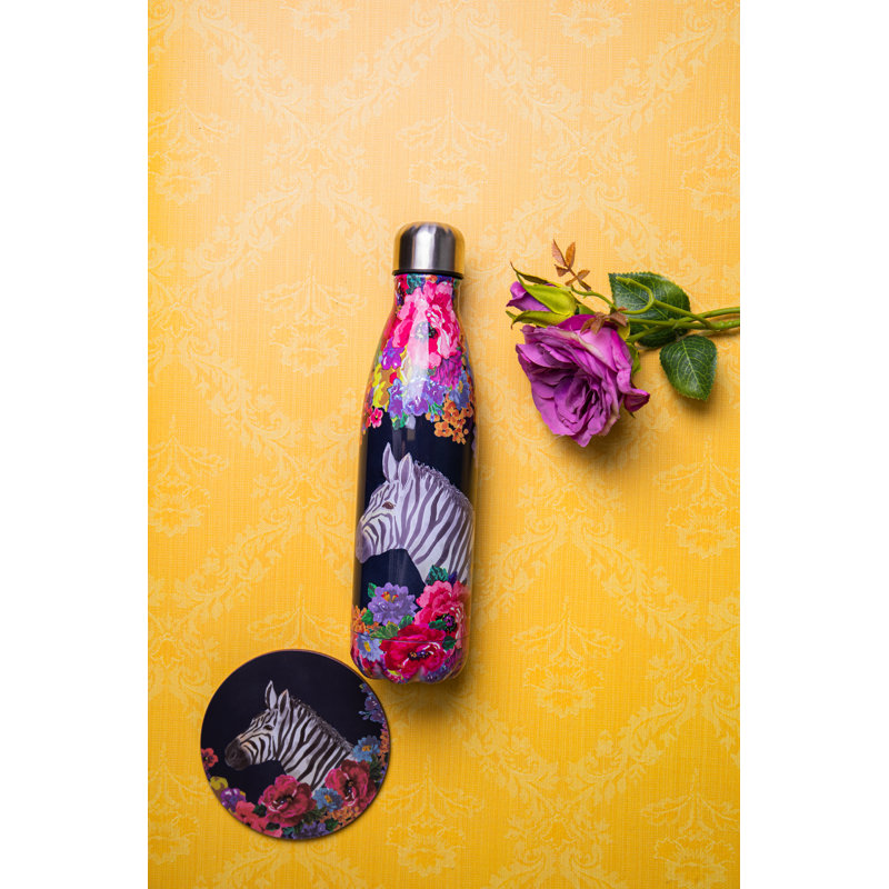 Mikasa Wild at Heart Zebra Insulated Water Bottle, 500ml