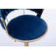 Ensemble de 2 tabourets de bar avec repose-pieds chromé et base pivotante réglable en velours-1235971634
