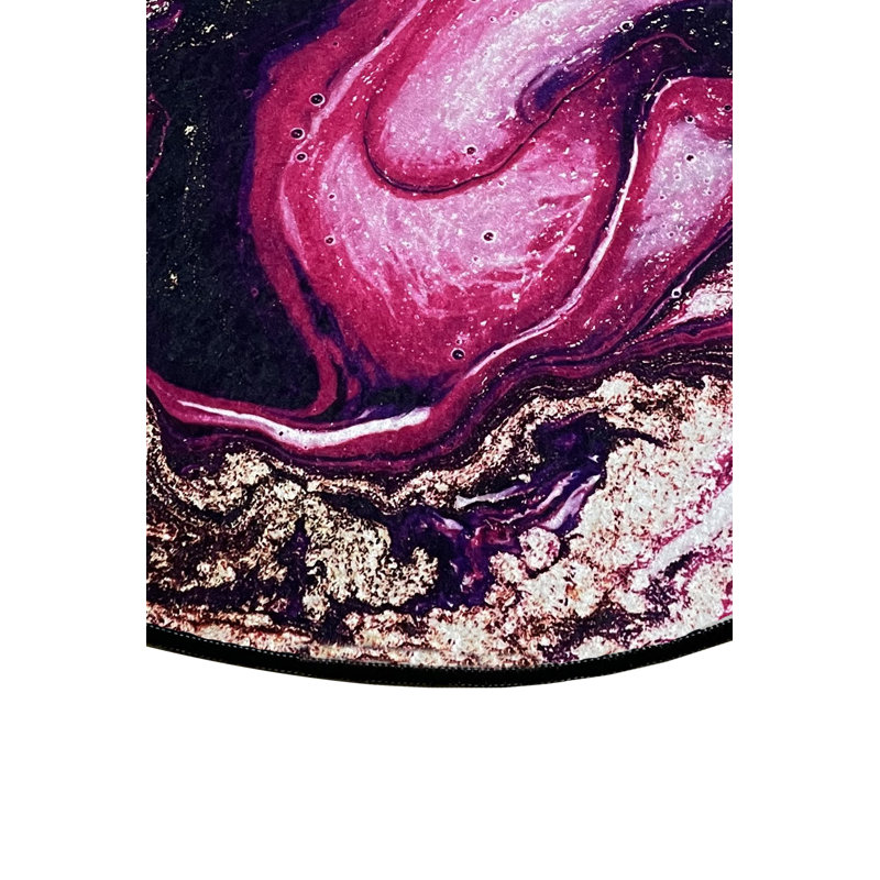 Antibacterial Non-Slip Bathmat, 55.1 inches Diameter, 100% Polyester, 24.7 oz/sq yd | Pile Height: 0.4 inches | Machine Washable, Durable & Easy to Clean | Perfect for Bathroom Safety & Comfort