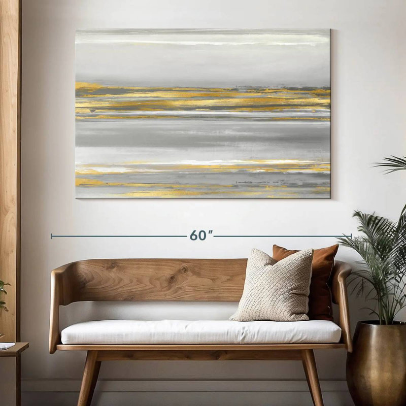Subtle Reflections With Grey, 34" H x 51" W