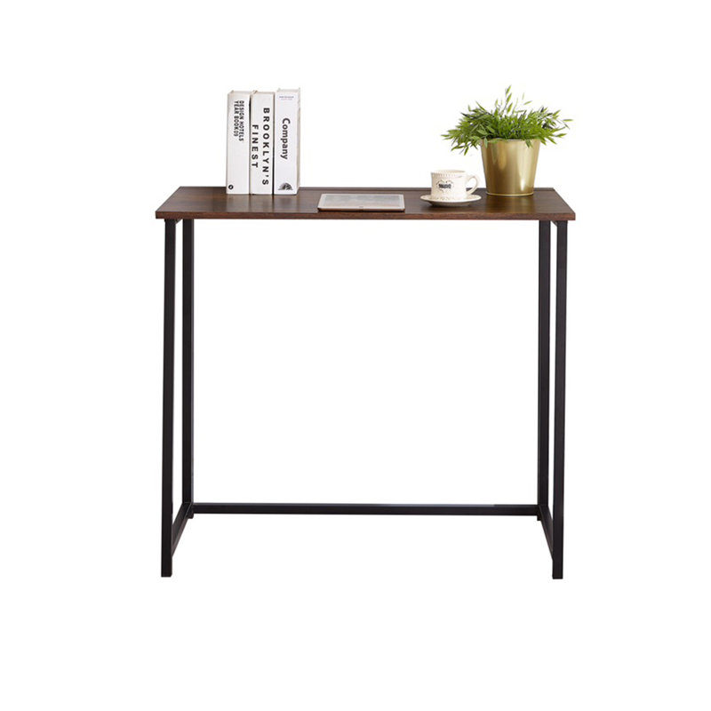 Golightly Foldable Steel Writing Desk, Brown/White