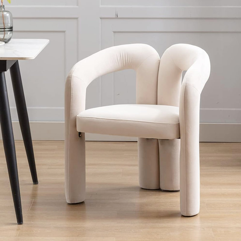 Accent Barrel Chair Set Of 2, Beige