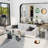 Clear Tempered Glass End Table Set Couch Side Table With Mirrored Silver Base Set Of 4
