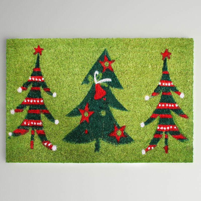 Kalmanovitz Non-Slip Christmas Outdoor Doormat, Rectangle 2' x 3'