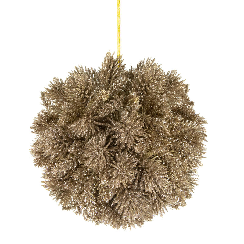 Ornement boule de Noël scintillante en pin