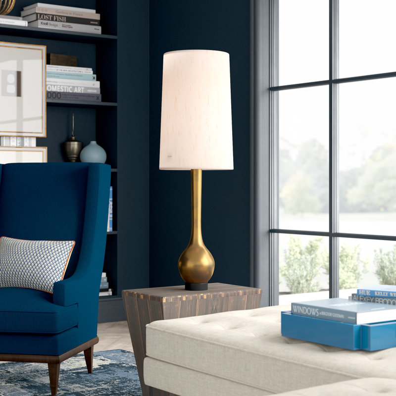 Bulb Vase Table Lamp, Brushed Brass