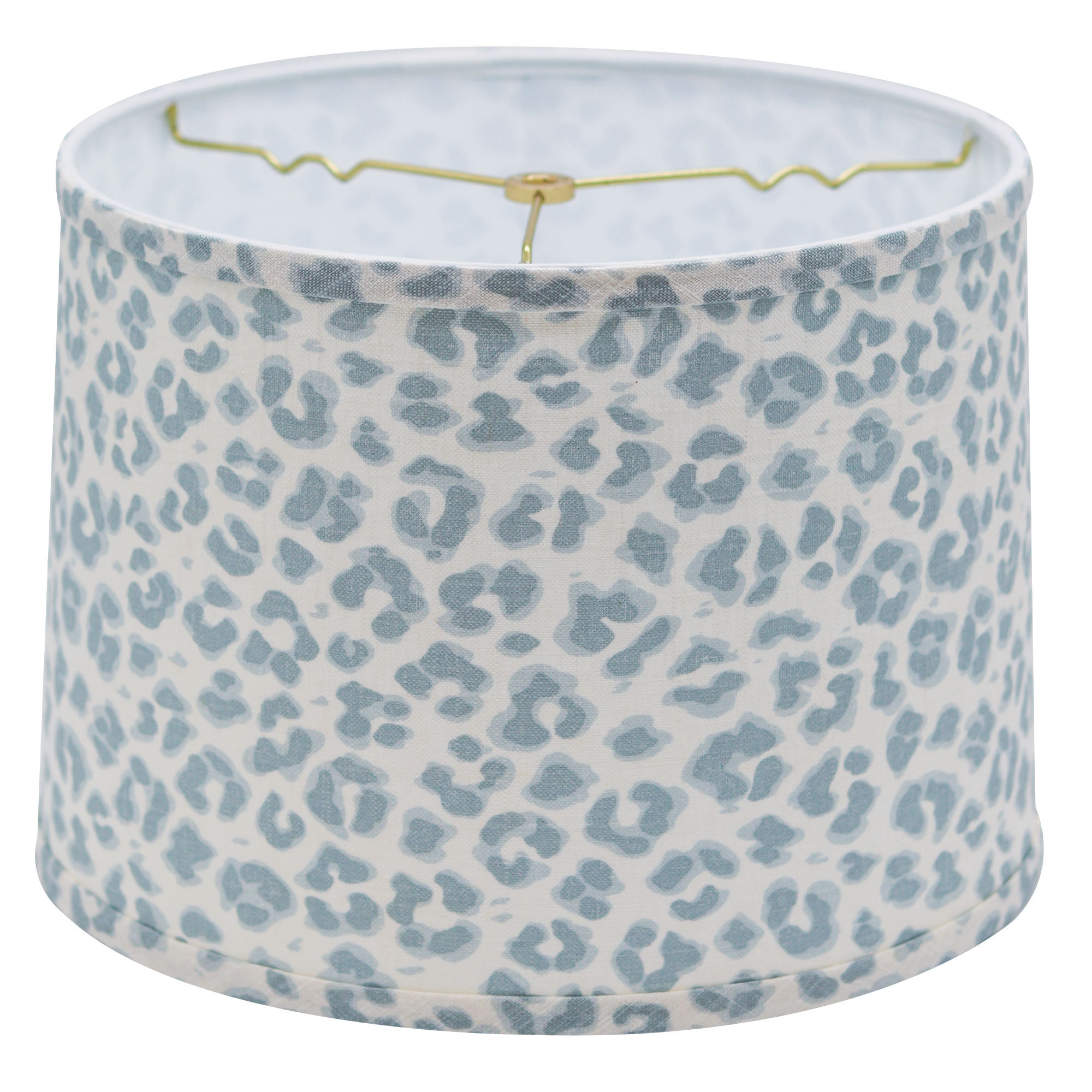 Drum Hardback Lampshade With Washer Fitter, Blue, 12" H x 18" W x 18" D