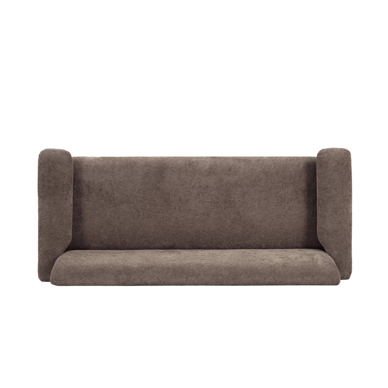 Canapé en chenille rembourré de 70 pouces, Chenille brun