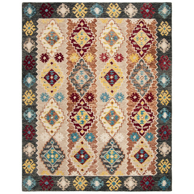 Popp Hand Tufted Wool Southwestern Rug