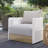 Kielah Aluminum and Acacia Swivel Armchair-527384240