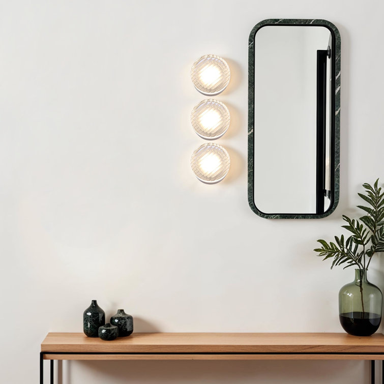 BENNI 5.375 In. 1 Light Integrated LED Wall Light With Clear Acrylic Shade, Adjustable Color Temperature