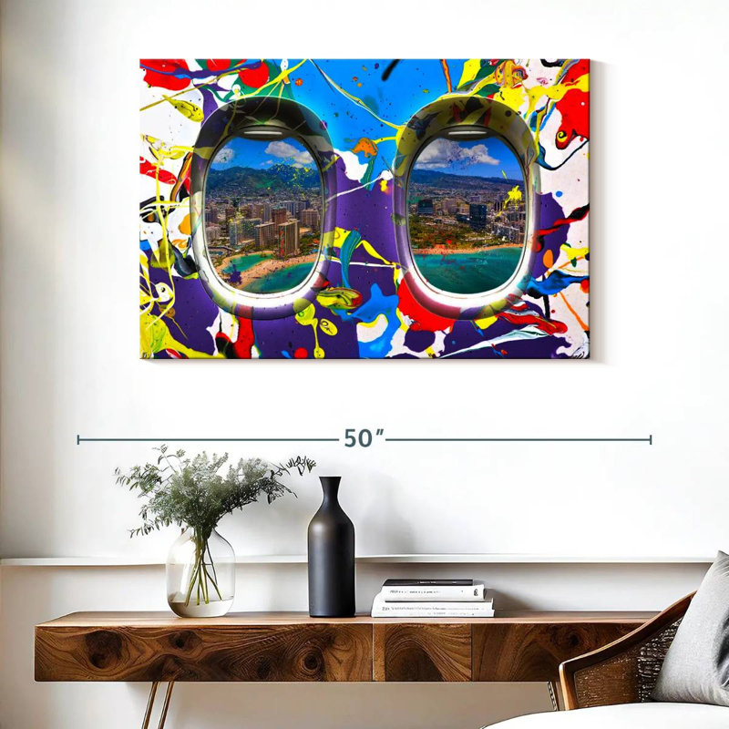 Mehar Abstract Airplane Window, 26" H x 39" W