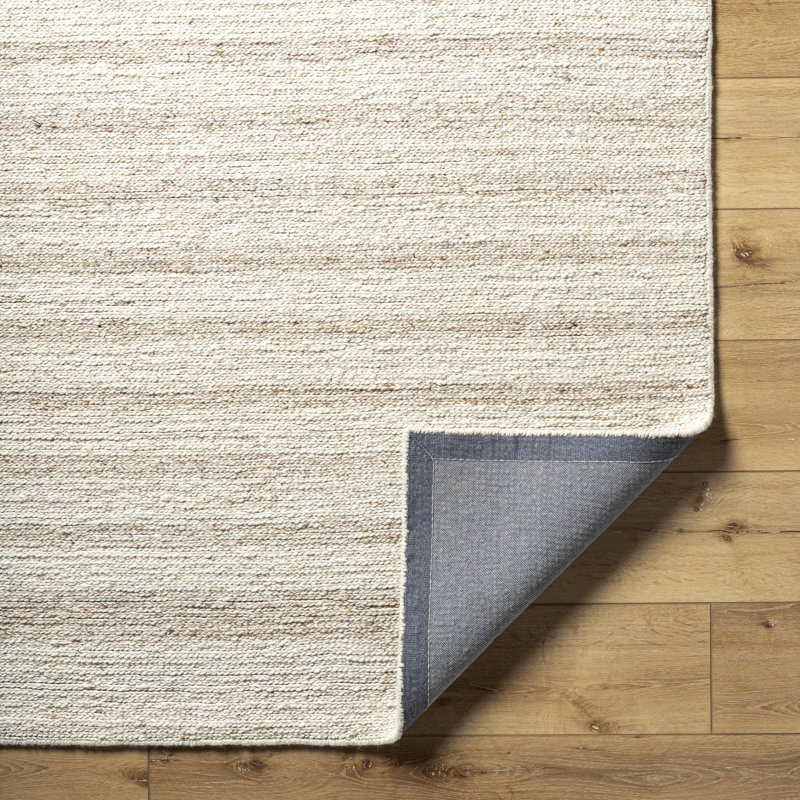 Striped Hand Tufted Wool Area Rug in Brown, Rectangle 6' x 9'