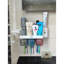 Mialena Wall-Mounted Toothbrush Holder and Automatic Toothpaste Dispenser Plastic Bathroom Storage