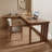 Walnut L-Shaped Solid Wood with 3 Drawers Desk-109624430-109624435
