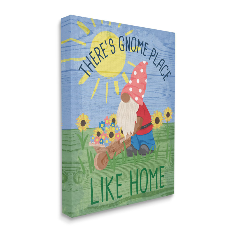 Gnome Place Like Home - impression sur toile, Toile tendue, H 48 po x l 36 po