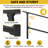 Wrought Iron Handrail, Step Handrails For Outdoor Steps Fit 3 To 4 Steps, Adjustable Porch Railing Transitional Rail With Installation Kit For Concrete Steps Or Wooden Stairs (Black)