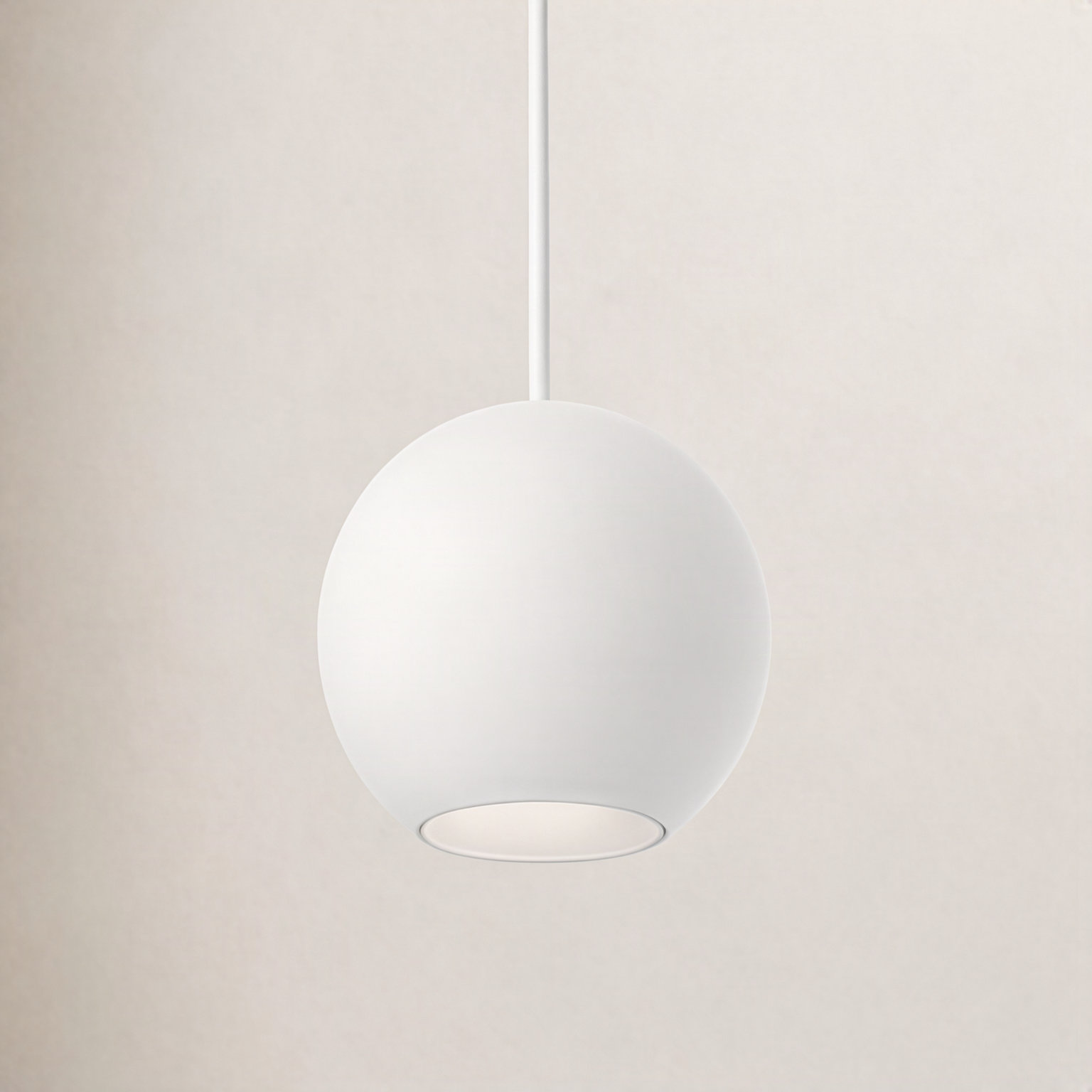 Single Light Metal Dimmable LED Pendant, White, White