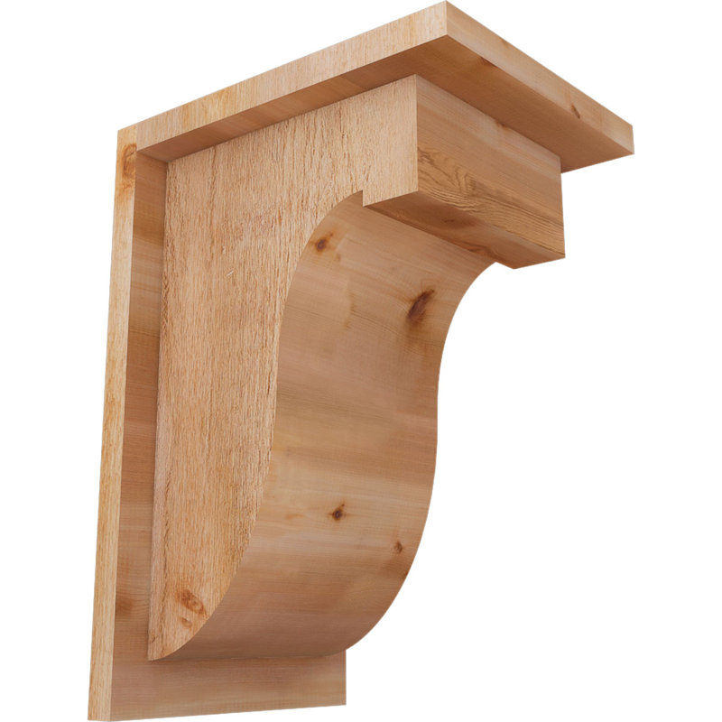 Corbeau Del Monte avec contre-plaque, H 14 po x l 8 po x P 10 po, Sciage brut, Cèdre rouge