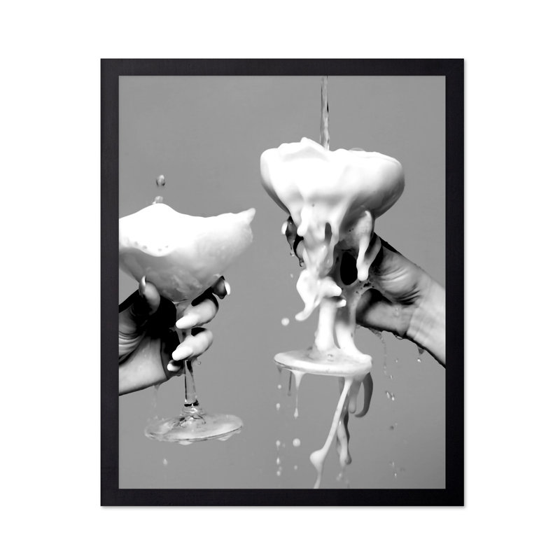 Verser du champagne No2, Black Framed, Poster, 11"H x 14"W
