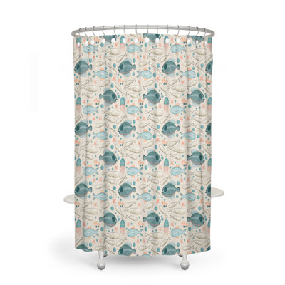 Rideau de douche simple + crochets