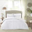 Collection d'édredon blanc très grand - 5 pièces, microfibre Shabby Chic, à volants, facile à laver, très grand lit, décor lavable à la machine