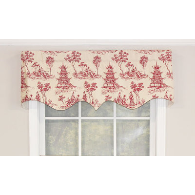 Cotton Toile Pointed Window Valance