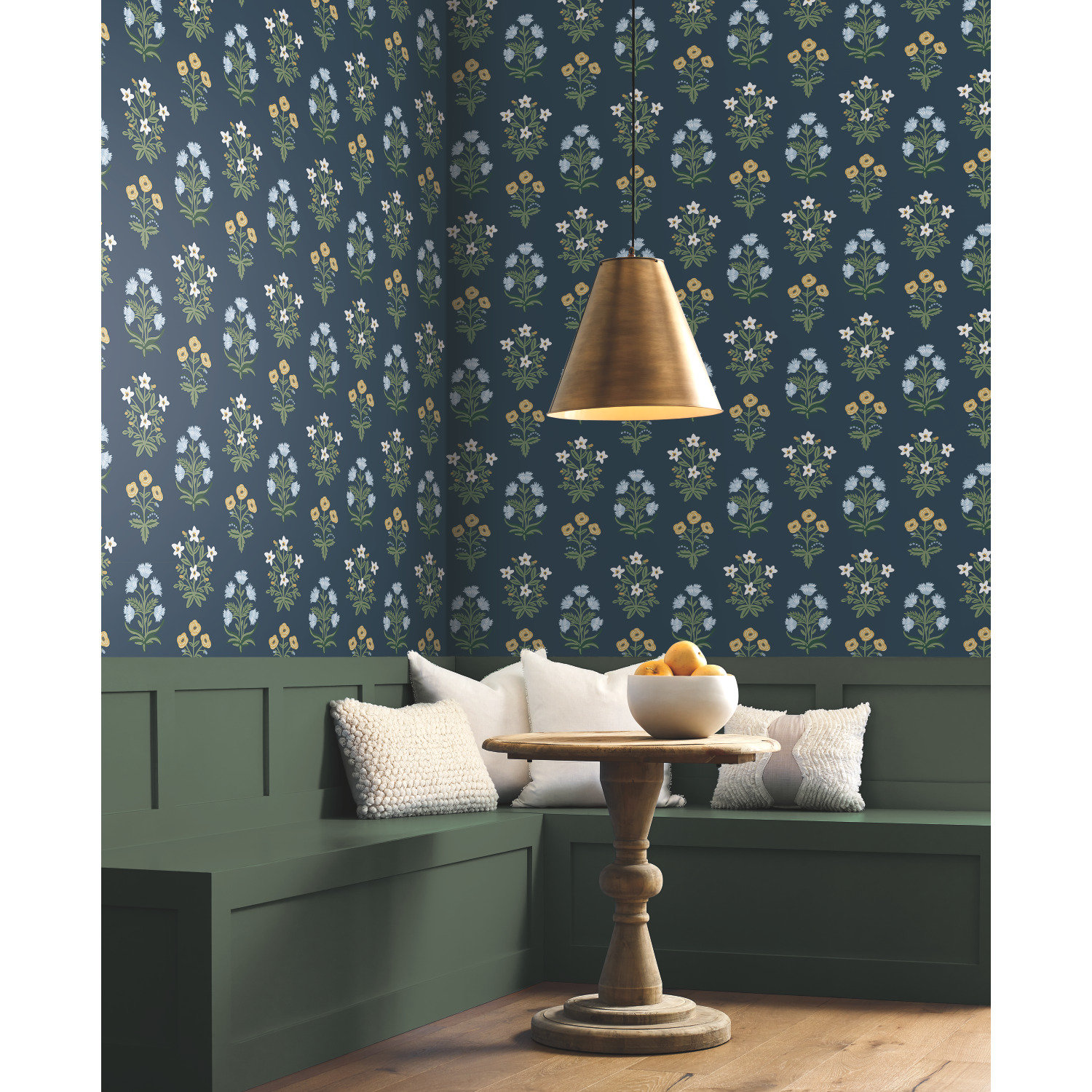 Mughal Wallpaper Double Roll, Navy
