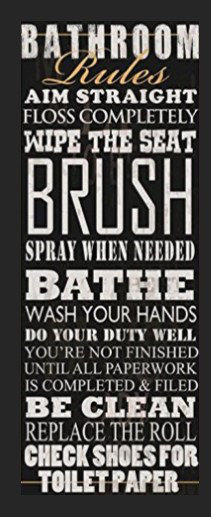 " Bathroom Rules " by Jim Baldwin