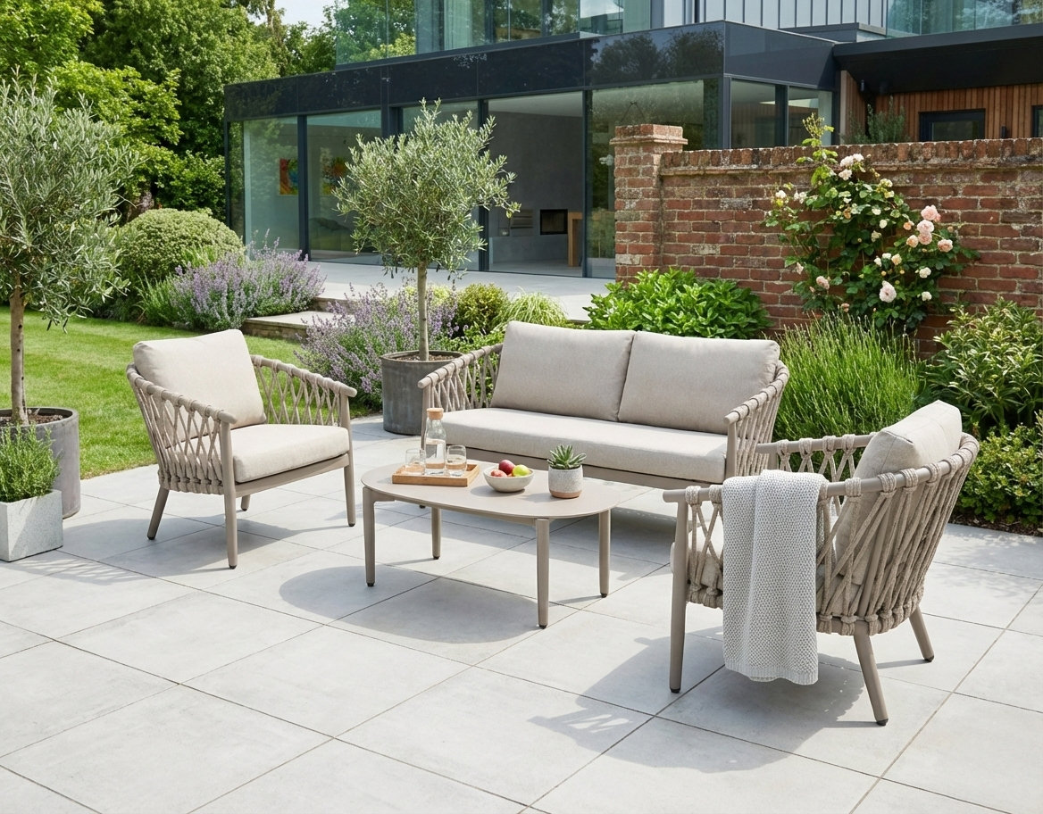 Ebern Designs Cleveland Lounge Set in Beige | Wayfair.co.uk