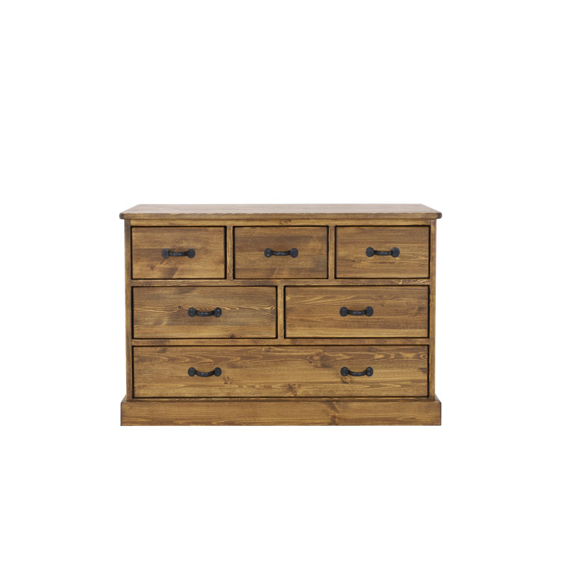 Broussard Solid Wood 122cm W 6 - Drawer Chest of Drawers