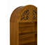 Armoire sculptée arquée vintage avec bibliothèque ouverte