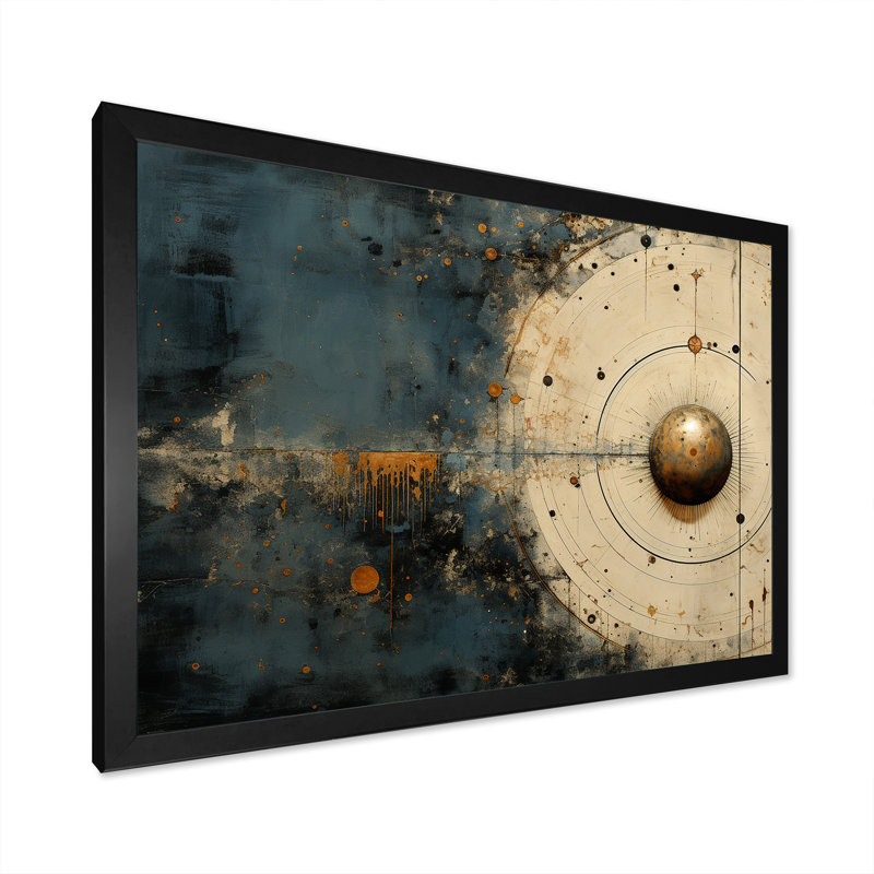 Décoration murale Quintero - Zodiac_106470, H 16 po x l 32 po x P 1 po, Impression noire sur toile encadrée