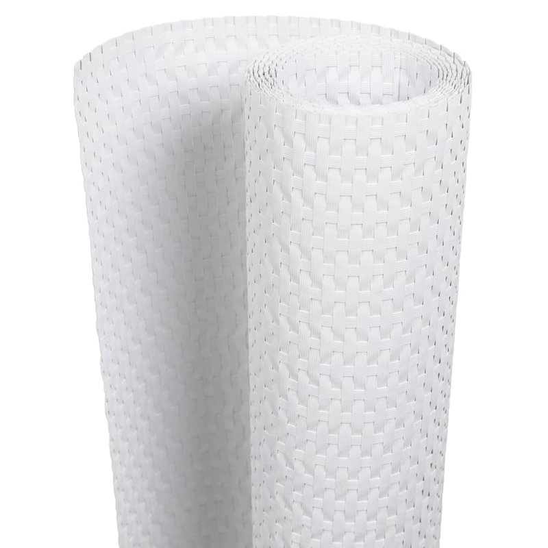 Cayse Polyethylene Balcony Privacy Screen, Weiß