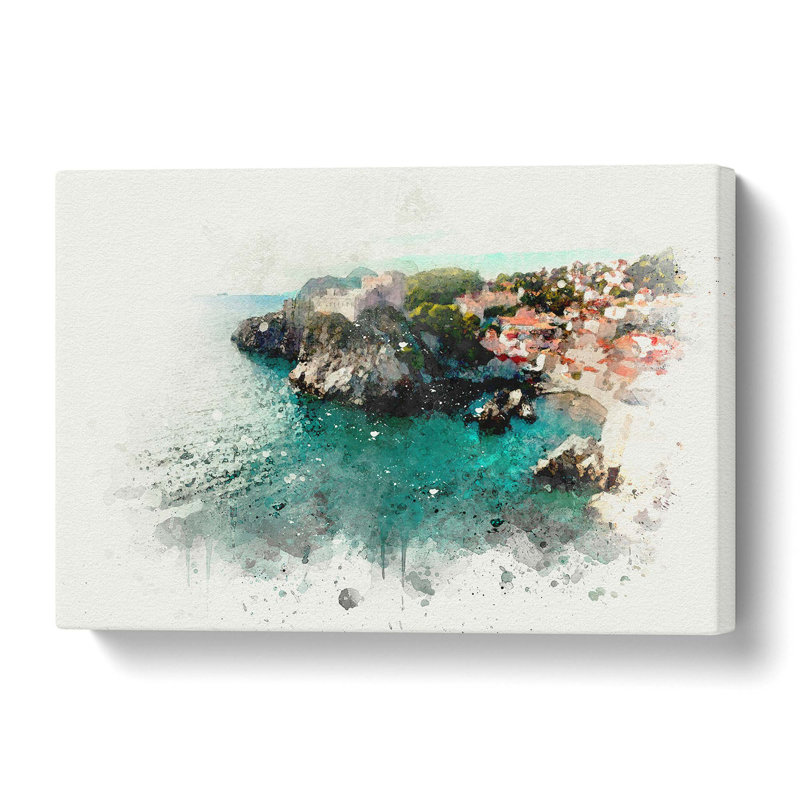 Walls of Dubrovnik in Croatia - Wrapped Canvas, 60 cm H x 90 cm W
