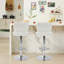 Tabouret de comptoir touffeté à oreilles à hauteur réglable et pivotant moderne pour Kichen Island, ensemble de 2