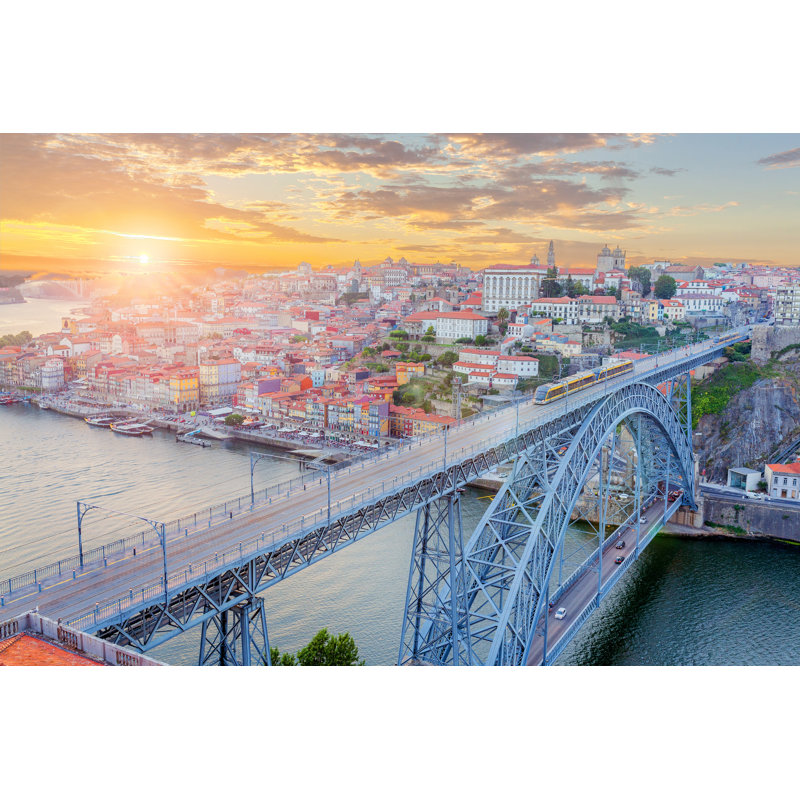 Apollonios Dom Luis Bridge by MaxOzerov - Wrapped Canvas Print, 30cm H x 46cm W x 3.8cm D