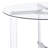 47-inch Round Glass Top Acrylic Dining Table Chrome