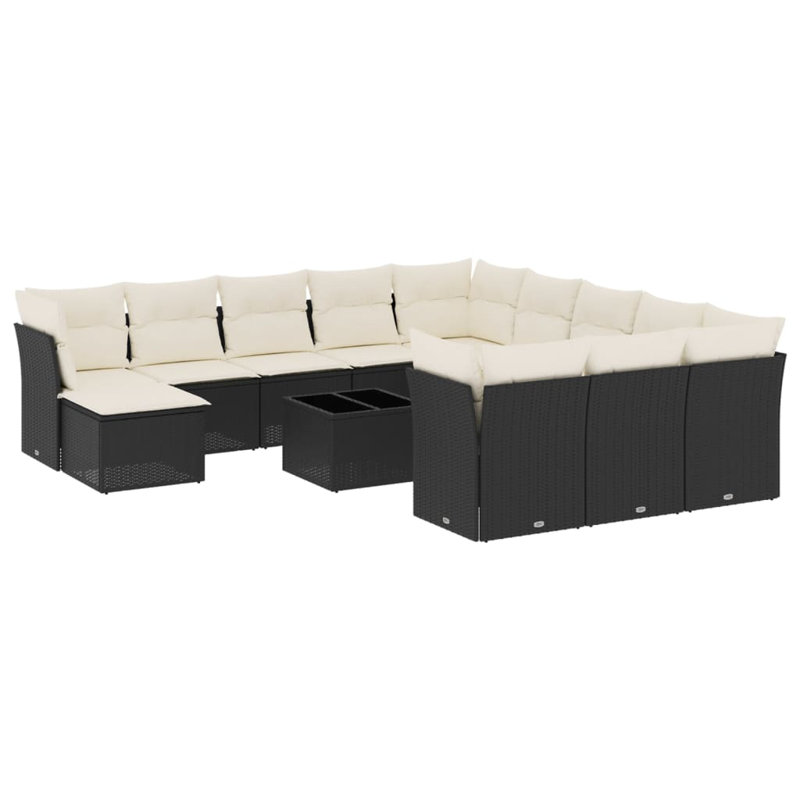 Grand canapé modulaire en rotin PE Vidaxl