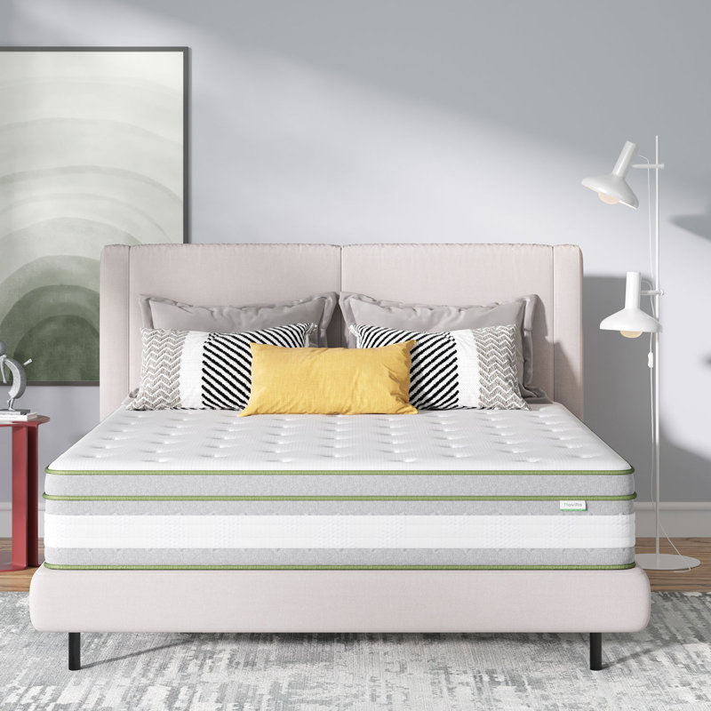 Matelas hybride en mousse à mémoire de forme mi-ferme 12 po Plinio, Grand