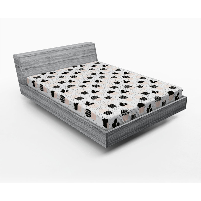Microfiber Polka Dots Fitted Sheet, Full Fitted Sheet